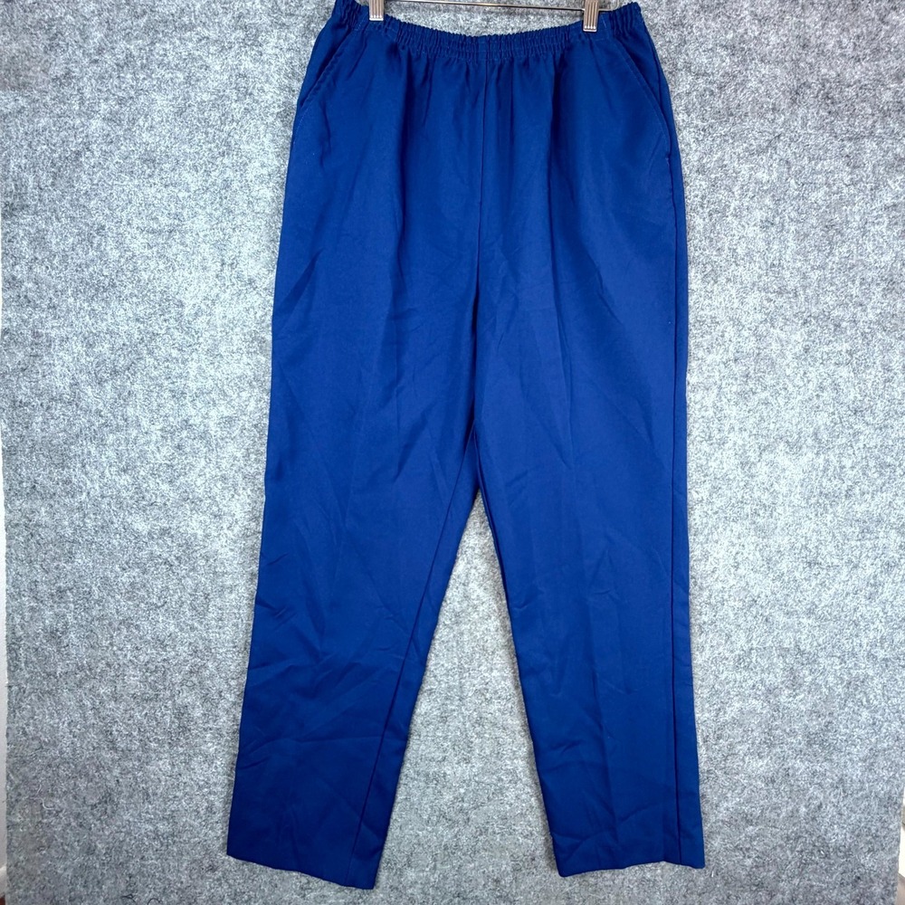Blair Grandma Pants Womens‎ 18 Blue Straight Leg Elastic Waist Everyday Wear